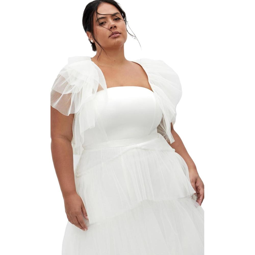 image:imageCity Chic Womens Plus Size Jacket Tulle SweetheartCoconut