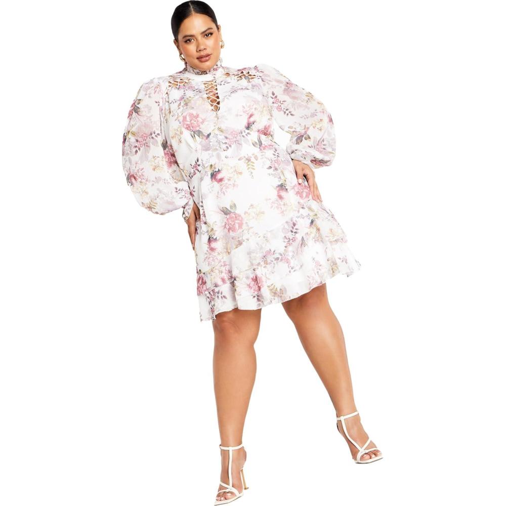 image:imageCity Chic Womens Plus Size Maddison DressPastel Floral