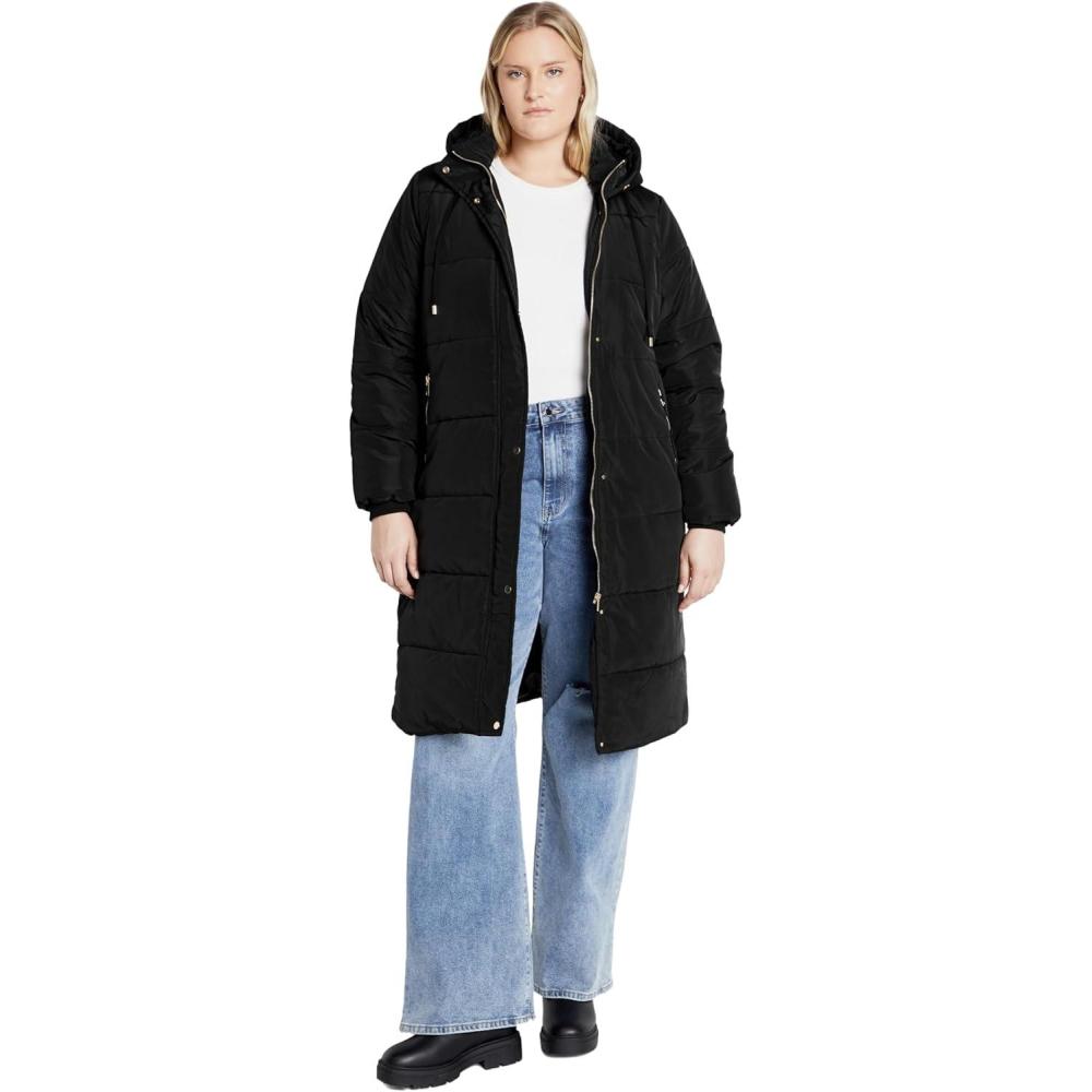 image:imageCity Chic Womens Plus Size Puffer Darcy Black