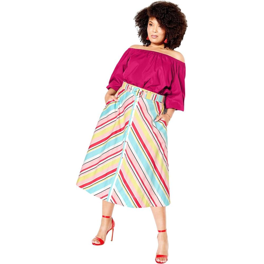 image:imageCity Chic Womens Plus Size Sevyn Skirt