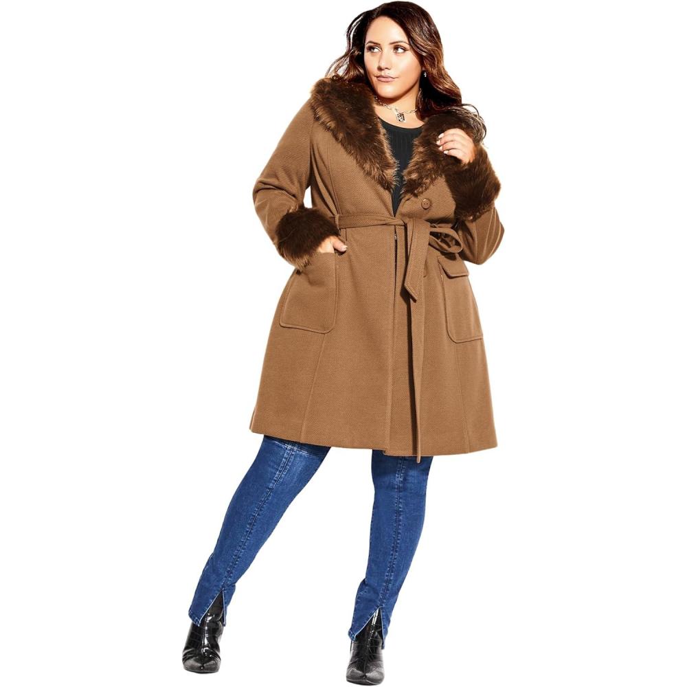 image:imageCity Chic womens Coat  Make Me BlushCaramel