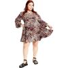 image:imageCity Chic Plus Size Dress Alinda Mini Print DressCocoa Paisley