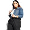 image:imageCity Chic Plus Size Jacket Classic Denim JacketDenim Mid