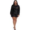 image:imageCity Chic Plus Size Sequin Eclipse Black DressBlack