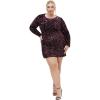 image:imageCity Chic Plus Size Sequin Eclipse Emerald DressPlum