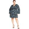 image:imageCity Chic Womens Plus Size Dress Lenna PRTBlue Mini Blooms