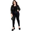 image:imageCity Chic Womens Plus Size Jacket  Cropped BikerBlack