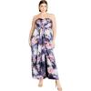 image:imageCity Chic Womens Plus Size Maxi Cocktail Dress  Kamari PrintCrysta Floral