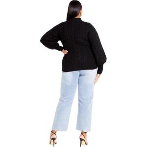 CITY CHIC Plus Size Sweater, Saskia Sweater(Black)