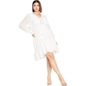 City Chic Lea Dress(Cream)