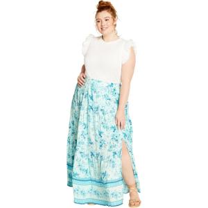 City Chic Plus Size Skirt, Pretty Thing Skirt(Seafoam Pretty Thing)