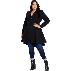 City Chic Women’s Coat Olivia(Black)