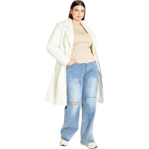 City Chic Womens Coat Selena(Cream)