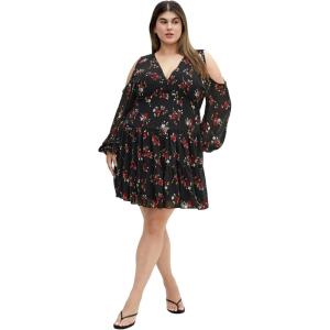 City Chic Womens Dress – Maria Print(Dolce Ditsy Black)