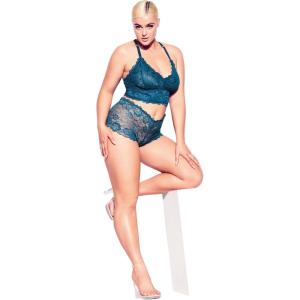 City Chic Womens Fox & Royal Plus Size Kira Lace Bralette(Poseidon)