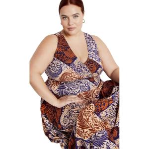 City Chic Womens Maxi Dress – Amara Print(Naxos)