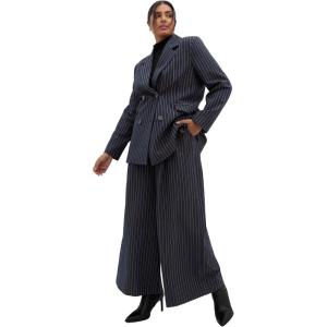 City Chic Women’s Plus Size Blazer – Karla Pinstripe(Navy Stripe)
