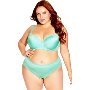 City Chic Women’s Plus Size Bra – Smooth & Chic T-Shirt(Aqua)