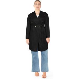 City Chic Women’s Plus Size Coat – Callie Detail(Black)