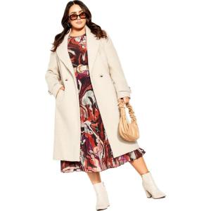 City Chic Women’s Plus Size Coat – Ella(Buff)