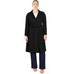 City Chic Women’s Plus Size Coat – Rosemary(Black)