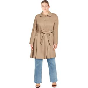 City Chic Women’s Plus Size Coat – Rosemary(Neutral)