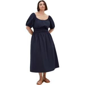 City Chic Women’s Plus Size Dress – Adelynn Balloon Sleeve Midi(Navy)