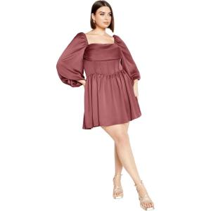 City Chic Women’s Plus Size Dress – Flirty Corset(Rose)
