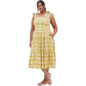 City Chic Women’s Plus Size Dress – Leila Seashell Fit and Flare(Seashells)