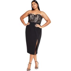 City Chic Women’s Plus Size Dress – Perfect Date(Black)