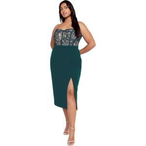 City Chic Women’s Plus Size Dress – Perfect Date(Emerald)