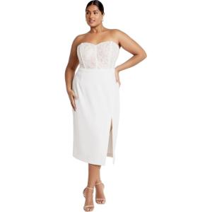 City Chic Women’s Plus Size Dress – Perfect Date(Ivory)