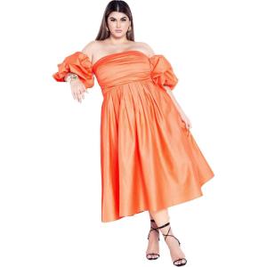 City Chic Women’s Plus Size Dress – Rosalee(Coral)