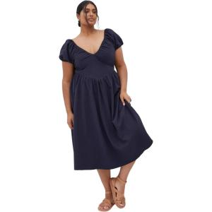 City Chic Women’s Plus Size Dress – Shelby Midi(Navy)