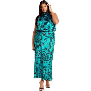 City Chic Womens Plus Size Dress Perri PRT(Peacock Paisley)