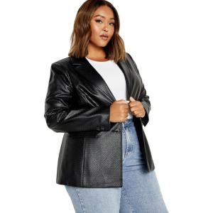 City Chic Women’s Plus Size Fallon Faux Leather Jacket