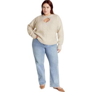 City Chic Women’s Plus Size Ivy Sweater(Cream)