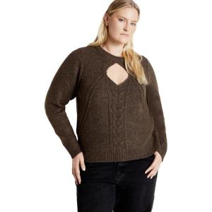 City Chic Women’s Plus Size Ivy Sweater(Walnut)