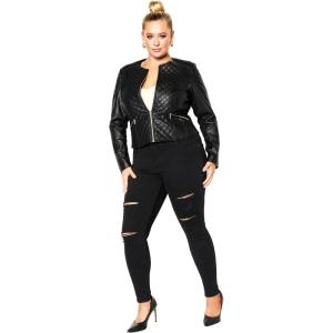 City Chic Women’s Plus Size JKT Eliza(Black)