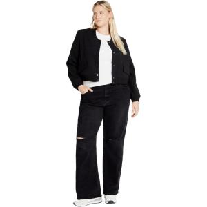 City Chic Women’s Plus Size Jacket – Ivy Bomber(Black)