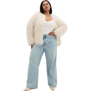 City Chic Women’s Plus Size Jacket – Sparkle Queen(Cream)