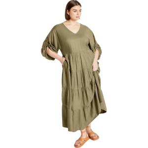 City Chic Women’s Plus Size Jossie Dress(Olive)