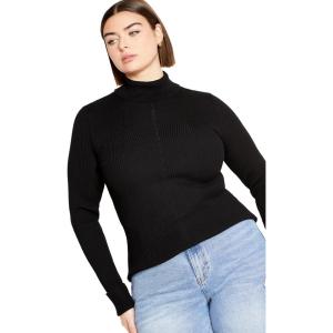 City Chic Women’s Plus Size Jumper Kiki(Black)