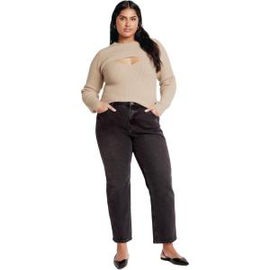 City Chic Women’s Plus Size Jumper Rina(Latte Marle)