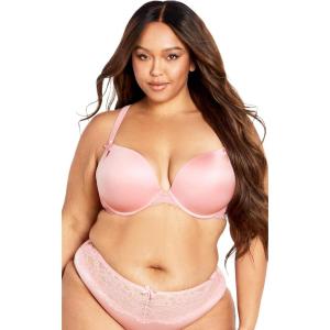 City Chic Women’s Plus Size Mounia Push Up Bra(Crystal Rose)