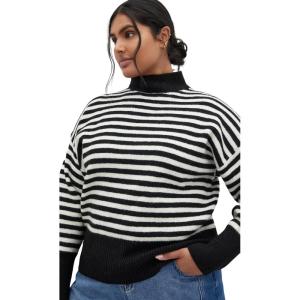 City Chic Women’s Plus Size Sweater – Hampstead Narrow Stripe(Narrow Stripe)