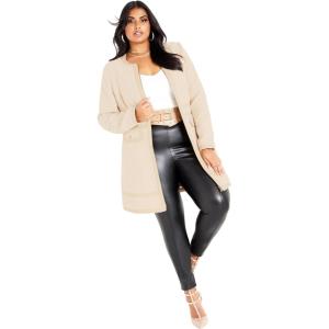 City Chic womens City Chic Plus Size Coat Winter Escape(Buff)