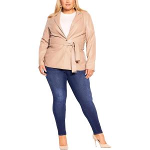 City Chic womens City Chic Plus Size Jkt Christine(Taupe)