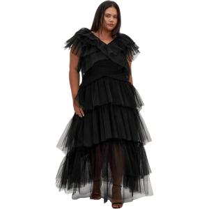 City Chic womens Jacket – Tulle Sweetheart(Black)