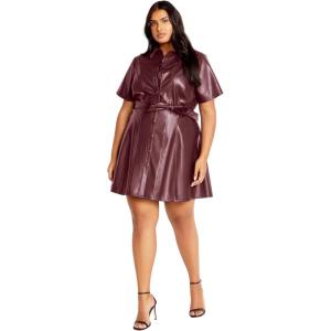 Plus Size Dress PU Hunter in Black(Berry)